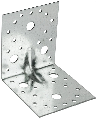 Уголок крепежный усиленный цинк 105х105х90х2мм: фотография 1
