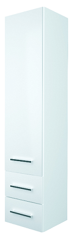 Пенал Соната 35П 1 дверь, 2 выдвижных ящика, белый глянец L: фотография 1