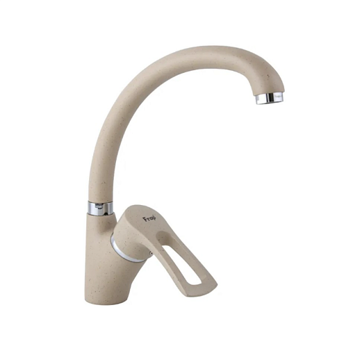 Смеситель для кухни 40к 4166-9F FRAP с отв боковая беж: фотография 1