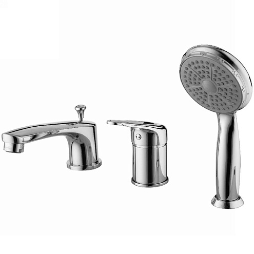 Смеситель Lemark "Луна" LM4145C для ванны встраиваемый на 3 отверстия с аксессуарами хром: фотография 1