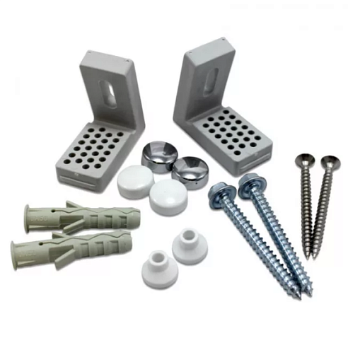 Крепеж для унитаза с угловыми кронштейнами для скрытого крепления: фотография 1