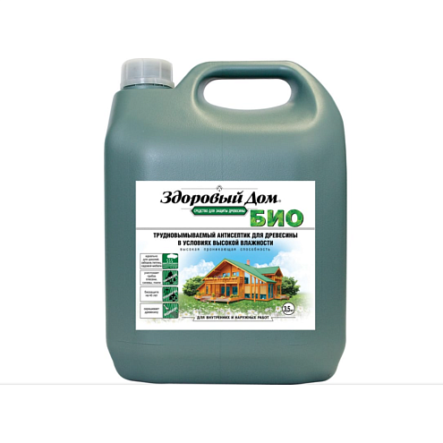 Здоровый Дом БИО деревозащитное средство желто-зеленый  3,5кг : фотография 1
