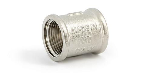 Муфта никелированная 1/2" Uni-Fitt: фотография 1