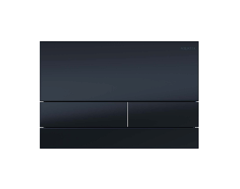 Панель смыва Aquatek KDI-0000055 нержавеющая сталь/PVD, цвет черный матовый, клавиши прямоугольные: фотография 1