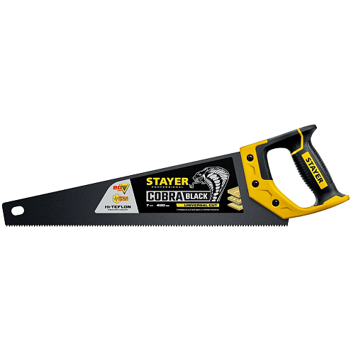 Ножовка "HI-TEFLON" по дереву 400мм, STAYER: фотография 1