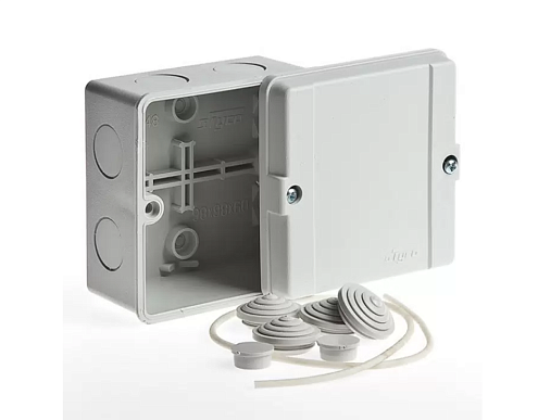 Коробка ОП Тусо распаячная 98х98х60мм серый IP65 Ruvinil 67048: фотография 1
