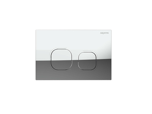 Панель смыва Aquatek KDI-0000057 хром глянец ободок хром клавиши квадратные: фотография 1