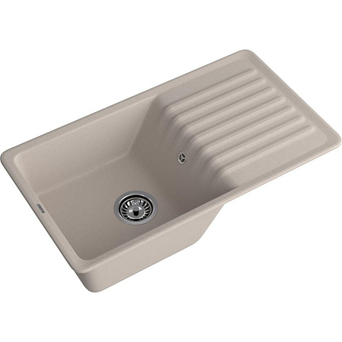 Мойка GRANFEST QUARZ 73 1 чаша+крыло  860х480 мм песок без сифона: фотография 1