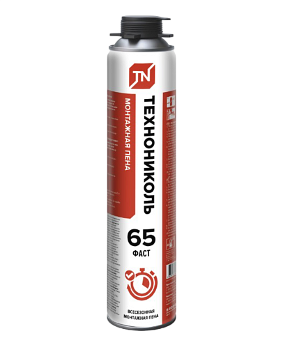 Пена монтажная Технониколь 65 FAST всесезонная, 1000 мл: фотография 1