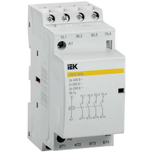 Контактор модульный КМ20-40М AC IEK MKK11-20-40: фотография 1