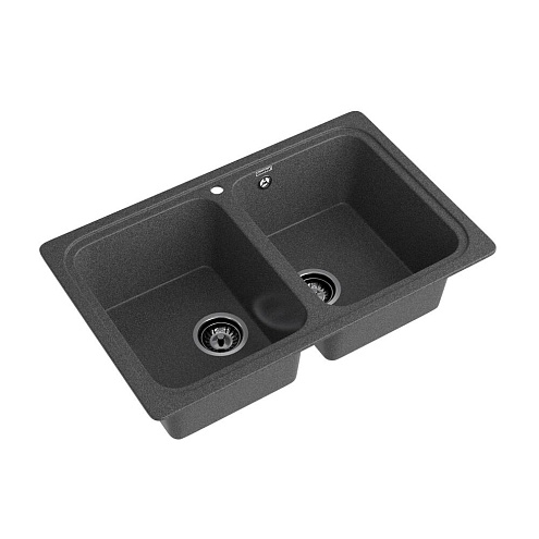 Мойка GRANFEST GF-S780K 2 чаши 780х500 мм графит: фотография 1