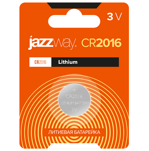Элемент питания литиевый CR2016 3В BL-1 уп.1шт JazzWay 2852830: фотография 1