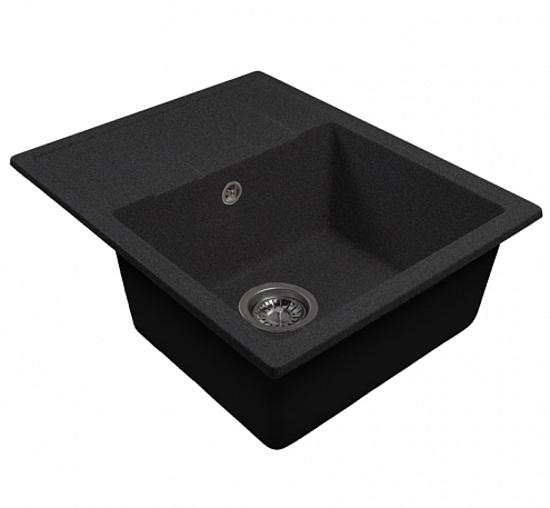 Мойка ML-GMS103 Стандарт с крылом, черный (308), 570х460х190мм: фотография 1