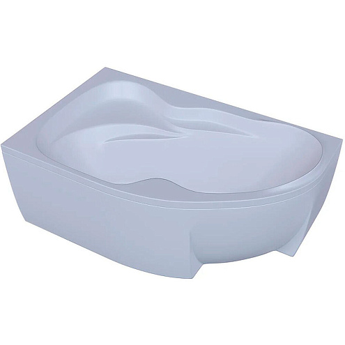 Акриловая асимметричная ванна Aquatek Вега 170х105 с фронтальным экраном, без гидромассажа, левая: фотография 1