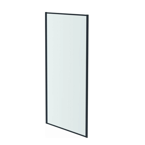 AQ ARI WA 08020BL Неподвижная душевая стенка 800x2000, для комбинации с дверью, профиль черный, стекло прозрачное : фотография 1
