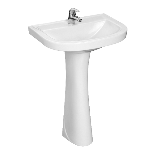 Умывальник-тюльпан Santeri PRO белый  56,5 с отверстием: фотография 1