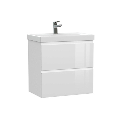 Тумба под раковину подвесная MODUO 60 для MODUO SLIM 60 узкая белый: фотография 1