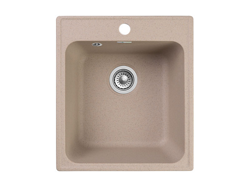 Мойка GRANFEST QUARZ (ECO) 17  СТАНДАРТ 1 чаша 420х480 мм песок без сифона: фотография 1