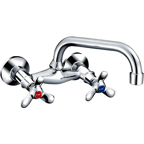 Смеситель для кухни настенный 1/2 кер F4712 FRAP Трилистник верхний: фотография 1