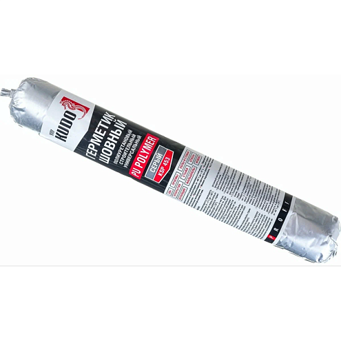 Клей-герметик ПУ KUDO®PROFF PU40 универсальный, шовный, серый 7004, 600мл: фотография 1