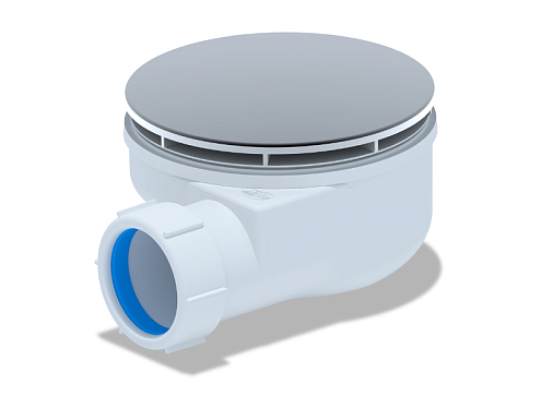 Сифон для душевого поддона 1 1/2"х90, h 53мм, вальцовка АНИ пласт Е350VAL: фотография 1