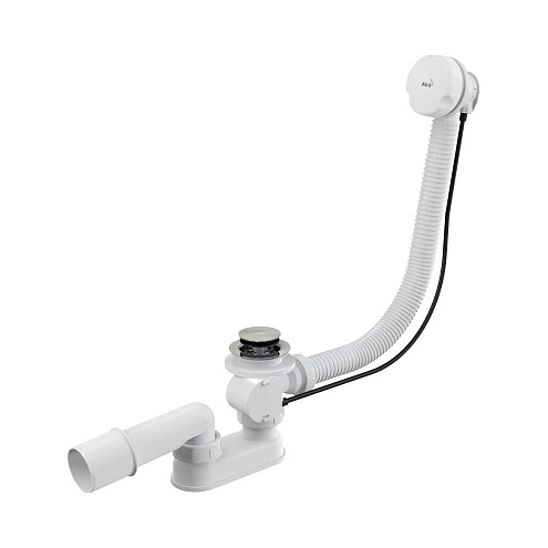Сифон Alcaplast A51B для ванны автомат комплект белый пластик/металл : фотография 1