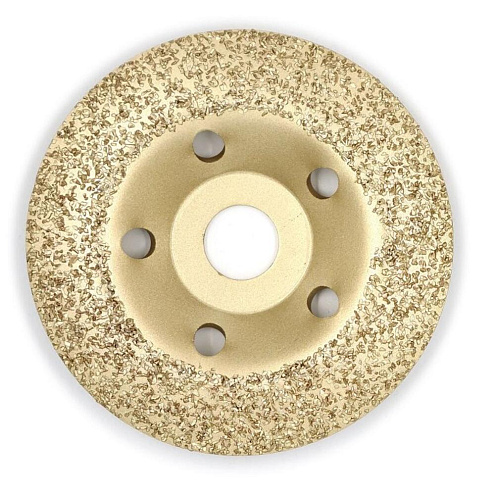 Круг шлифовальный чашечный по дереву карбид вольфрама, прямой, 24 зерно FEPA, 125х22,2мм, РемоКолор: фотография 1