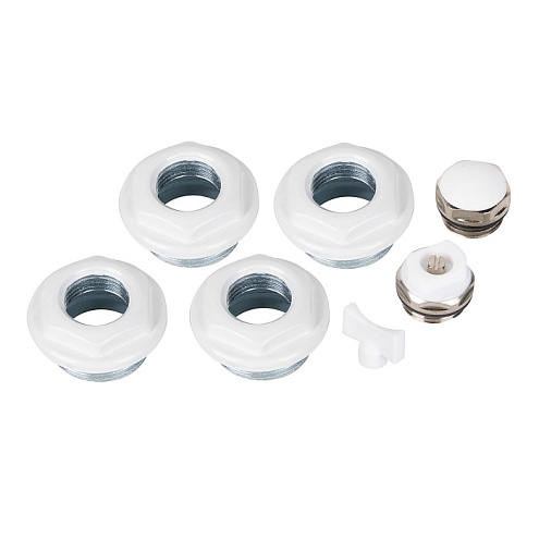 Комплект монтажный для подключения радиатора 1/2" Royal Thermo белый: фотография 1
