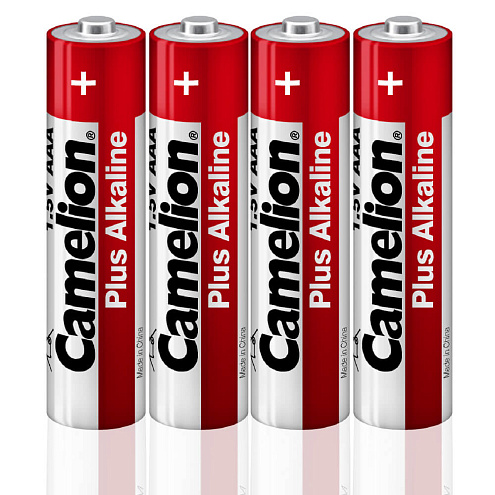 Элемент питания алкалиновый AAA/LR03 1.5В Plus Alkaline LR03-SP4 уп.4шт Camelion 12553: фотография 1
