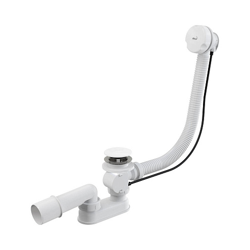 Сифон для ванны Alcaplast A51BM автомат комплект белый: фотография 1