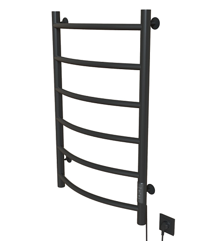 Полотенцесушитель Mixline Capella  80х50 таймер, 253 Вт, 6 перекладин, электрический графит: фотография 1