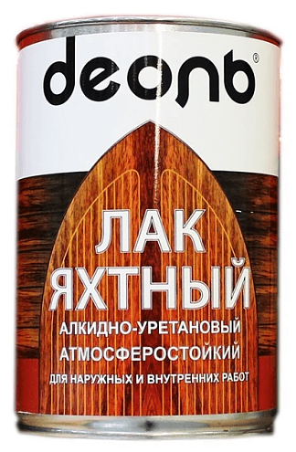 Лак алкидно-уретановый "ДЕОЛЬ" яхтный, глянцевый 0,75л: фотография 1