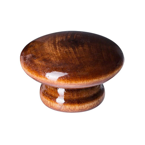 Ручка буковая лак модель 1 под красное дерево глянцевая, 2шт: фотография 1