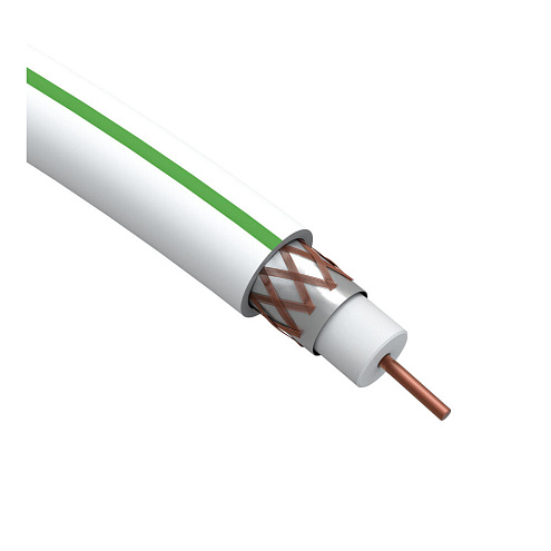 Кабель коаксиальный SAT 703 B.Cu/оплетка Cu 75% PVC 75 Ом белый Эра Б0044612: фотография 1