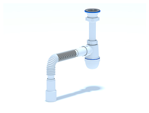 Сифон для кухонных моек 1 1/2"х40 с гибкой трубой 40х40/50 АНИ Пласт С0115: фотография 1