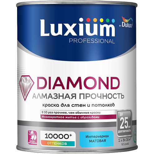Краска Luxium Professional Diamond Matt Алмазная прочность матовая BC 0,9л: фотография 1