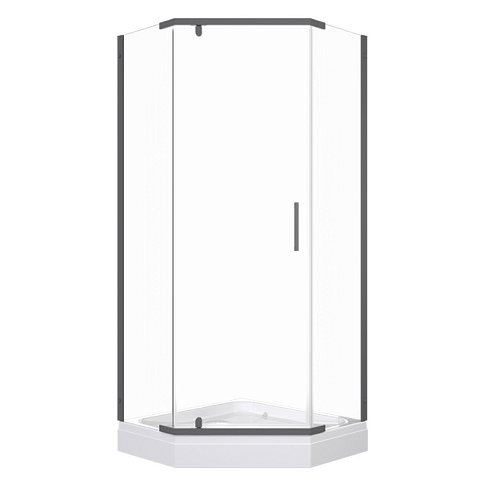 Душевое ограждение Дека-Графит 100х100: фотография 1