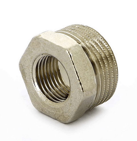 Футорка никелированная 1"х1/2" НВ Uni-Fitt: фотография 1