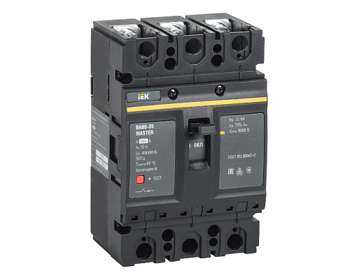 Выключатель автоматический 3п 250А 35кА ВА88-35 MASTER IEK SVA30-3-0250-02: фотография 1