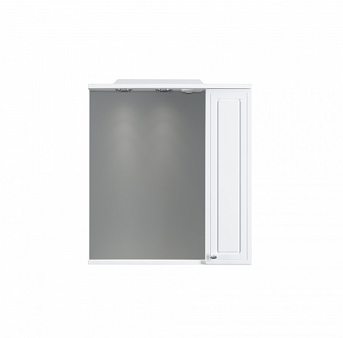 Зеркало-шкаф 65 Damixa Palace One M41MPR0651WG правый с подсветкой белый глянец: фотография 1