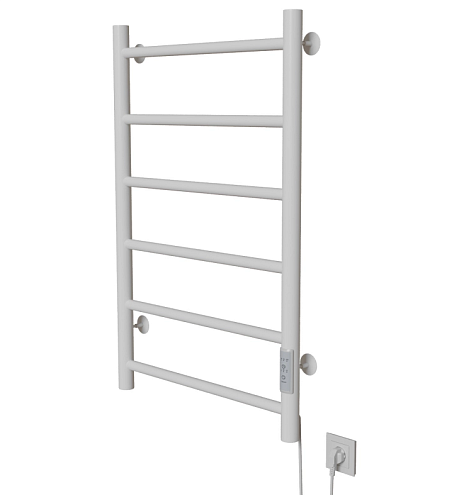 Полотенцесушитель Mixline Vega  80х50 таймер, 289 Вт, 6 перекладин, электрический, белый: фотография 1