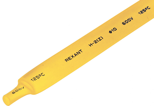 Трубка термоусадочная 5.0/2.5 1м желтfz Rexant 20-5002: фотография 1