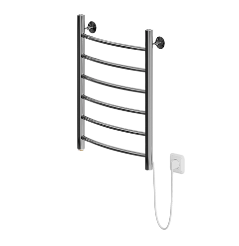 Полотенцесушитель Mixline Capella 60х40 кнопочный выключатель, 222 Вт, 6 перекладин дуга, правый, электрический: фотография 1