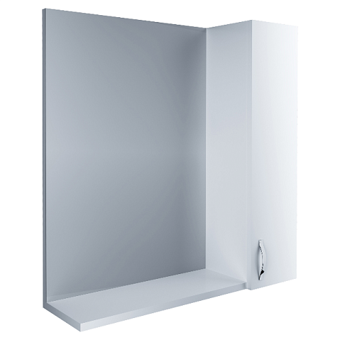 Зеркало-шкаф Вита 65 Белый глянец: фотография 1