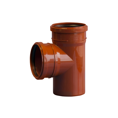 Тройник наружный 160х160х90° Политэк: фотография 1