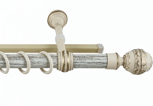 Карниз настенный двухрядный Legrand Валанс с U-шиной, чайное золото/патина 160 : фотография 1