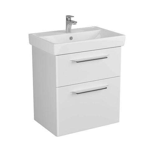 Тумба DIBORG Lande Q 70 2 ящика белая матовая 77.2224: фотография 1