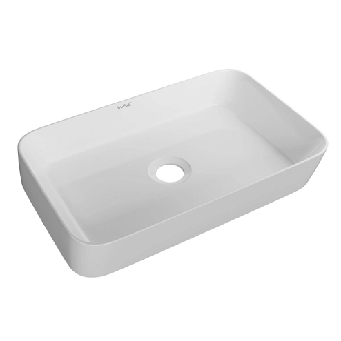Раковина накладная на столешницу WAVE City без перелива, белый, прямоугольная: фотография 1