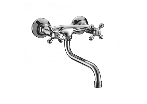 Смеситель Lemark "Стандарт" LM2111C для кухни/умывальника настенный хром: фотография 1