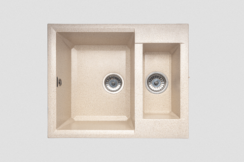 Мойка GRANICOM NOVELL Бьянка 595х495 мм обсидиан без сифона: фотография 1